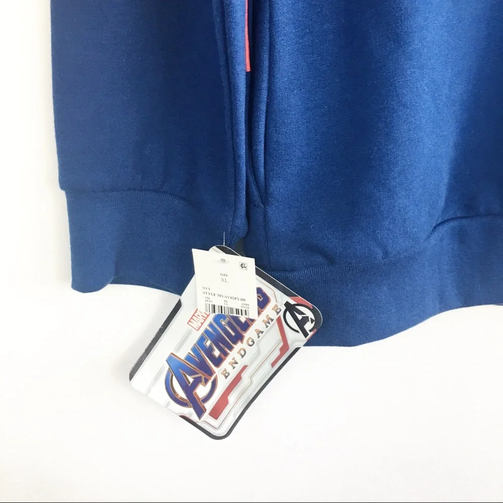 Marvel Captain America Front Zip Up Sweatshirt XL